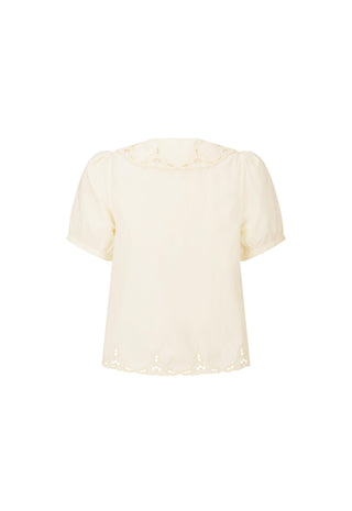 a-cream-colored-short-sleeve-blouse-with-eyelet-lace-trim-at-the-collar-and-hem-displayed-against-a-solid-white-background
