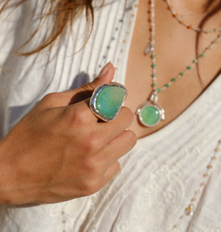 Desert Flower Stone Ring