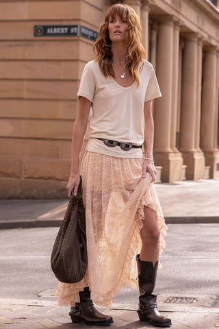 Labyrinth Lace Maxi Skirt