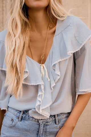 Bluebird Ruffle Blouse