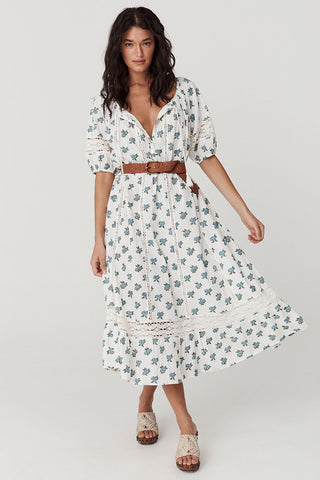 Fable Block Printed Midi Dress