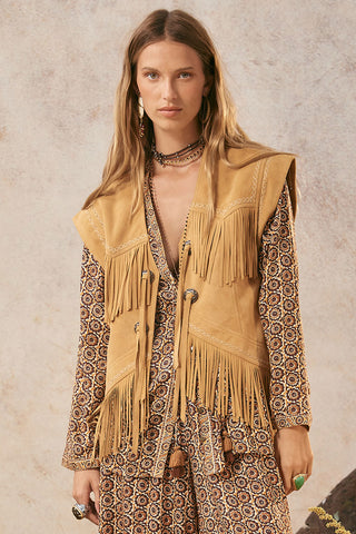 Fearless Heart Suede Fringe Vest