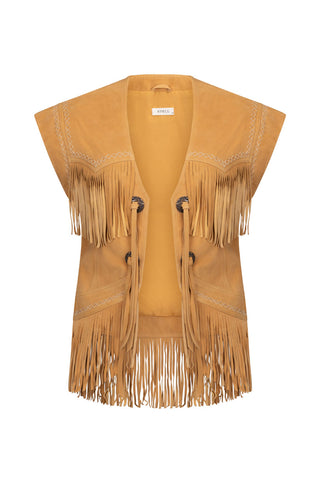 Fearless Heart Suede Fringe Vest