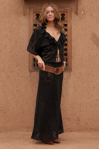 Lux Lisbon Lace Maxi Skirt