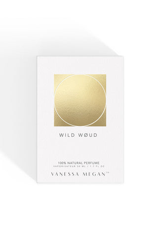 Front-view image of the Wild Woud Natural Perfume packaging.